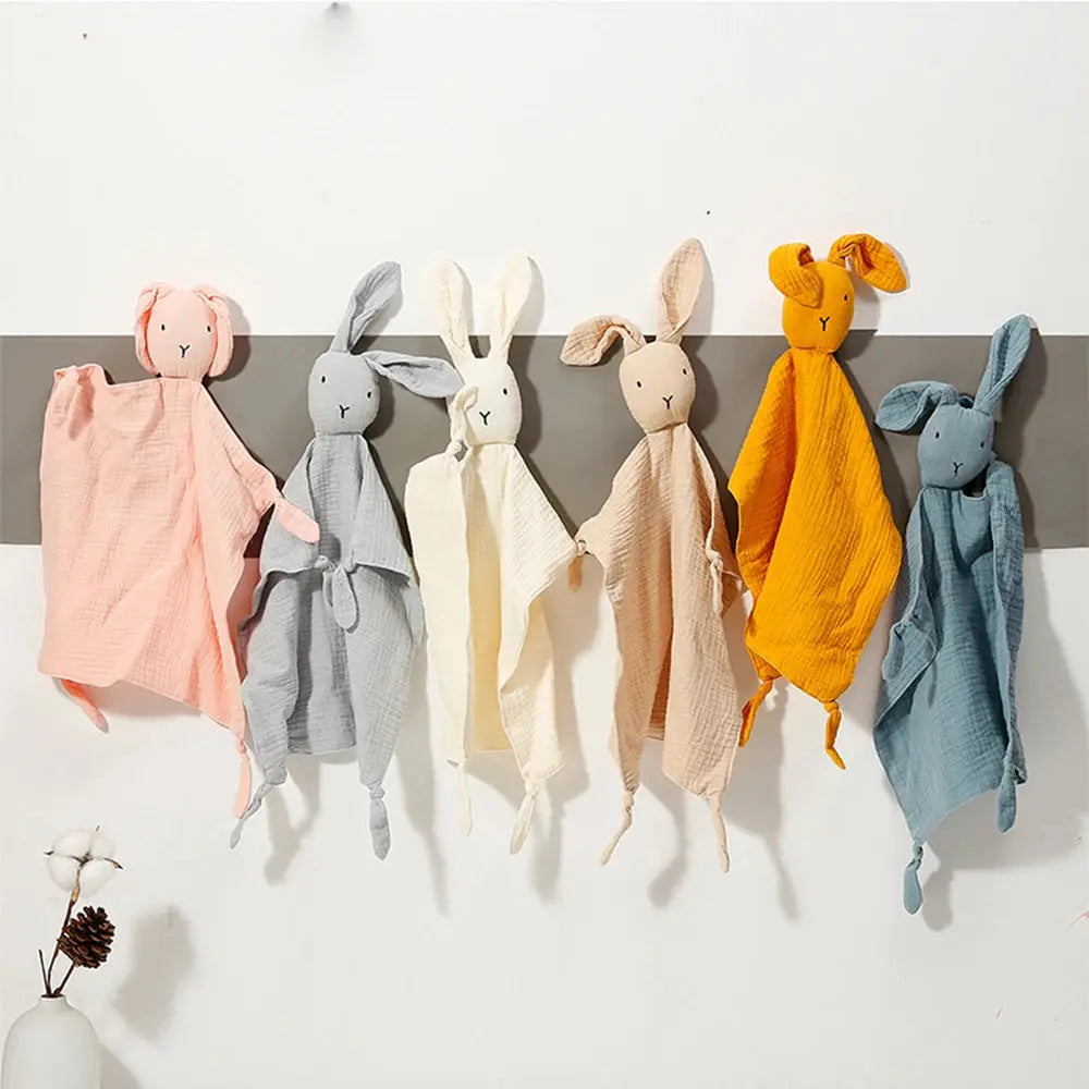 Baby Cotton Muslin Comforter Blanket Soft Newborn Sleeping Dolls Kids Fashion Sleep Toy Soothe Appease Towel Bibs Nova Trendz
