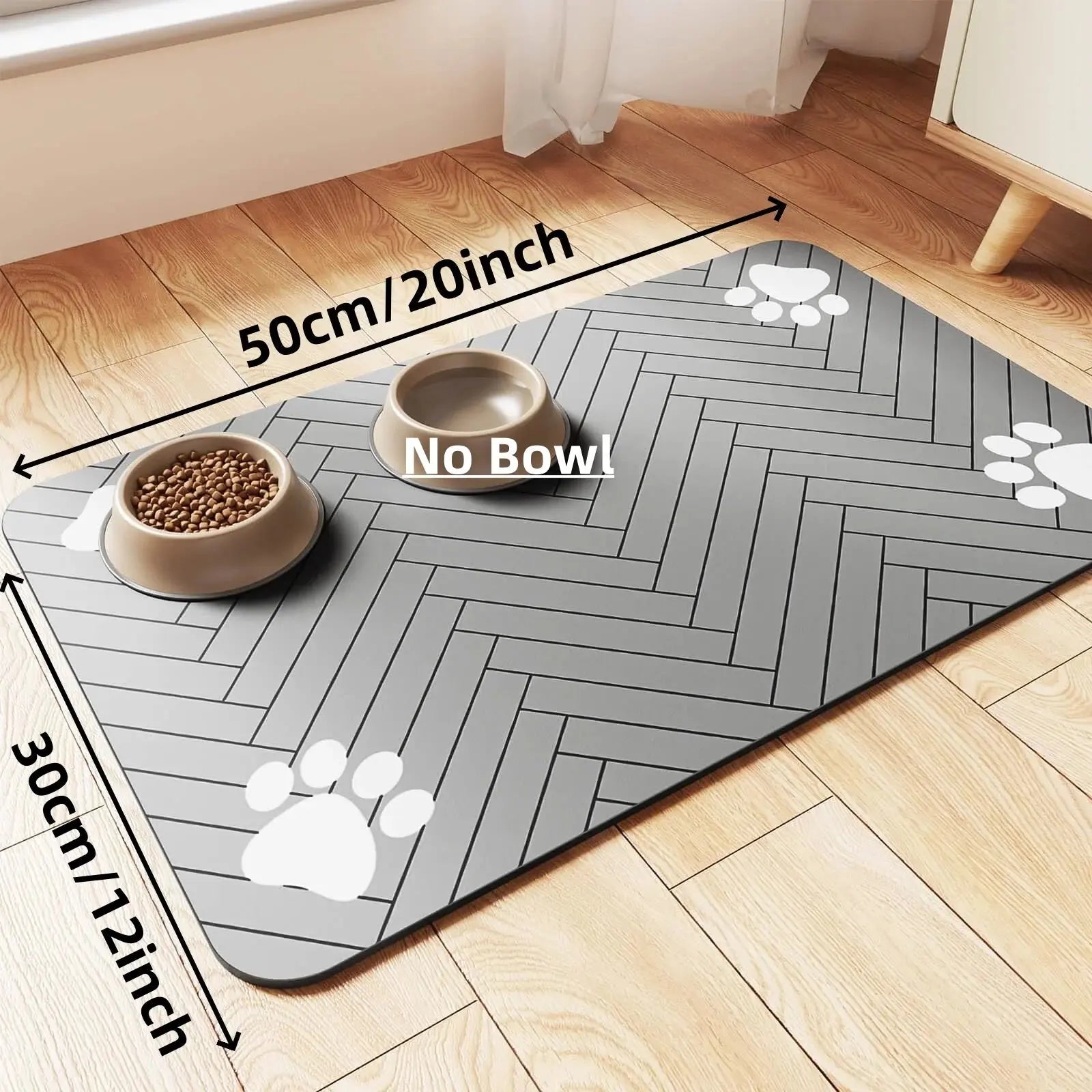 Pet Feeding Mat-Absorbent Pet Placemat for Food and Water Bowl, with Waterproof Rubber Backing, Quick Dry Water Mat for Dog Cat - Nova Trendz