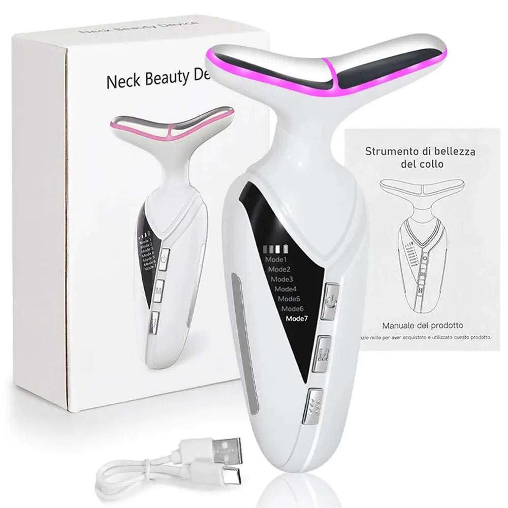 1PC Neck beauty instrument, face and neck massager, suitablefor women's home skin care Portable rechargeable skin lifting device Nova Trendz