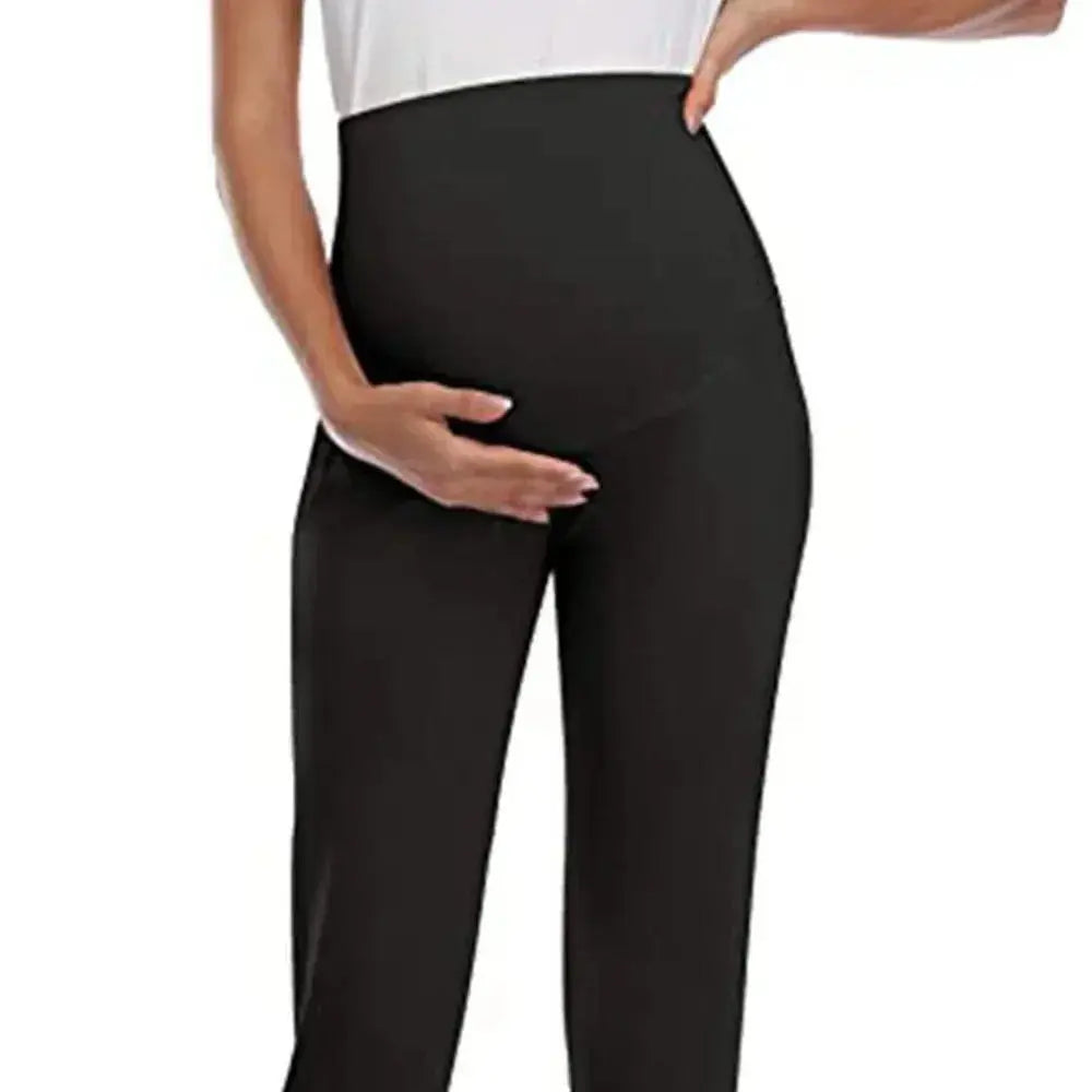 Spring Maternity Women's Casual Pants Premama Solid High Waist Strechy Lounge Trousers For Pregnant Women Joggers With Pockets Nova Trendz