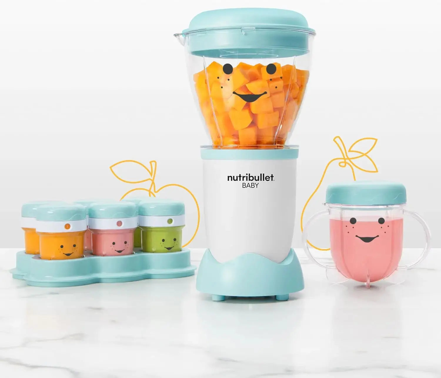 NBY-50100 Baby Complete Food-Making System, 32-Oz, White, Blue, Clear Nova Trendz
