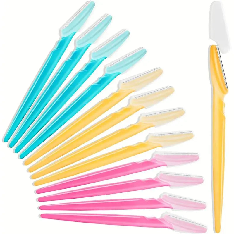 5/10/30/40/66pcs Eyebrow Razors Kit Facial Eye Brow Trimmer Multifunction Facial Hair Removal Tool with Container Safety Beauty Nova Trendz