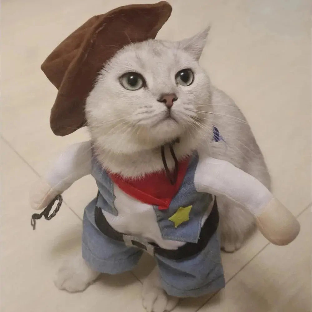 Cat Costume Clothes Funny Halloween Cosplay Cowboy Pet Outfits For Small Medium Dogs Cats Creative Novelty Kitten Party Clothing Nova Trendz