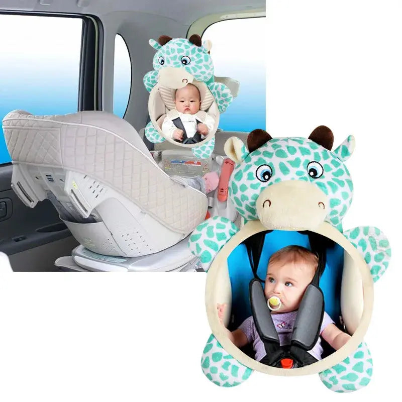 Black White View Back Seat Mirror Baby Car Mirror Safety Seat Headrest Rearview Mirror Baby Facing Rear Ward Car Kids Monitor Nova Trendz