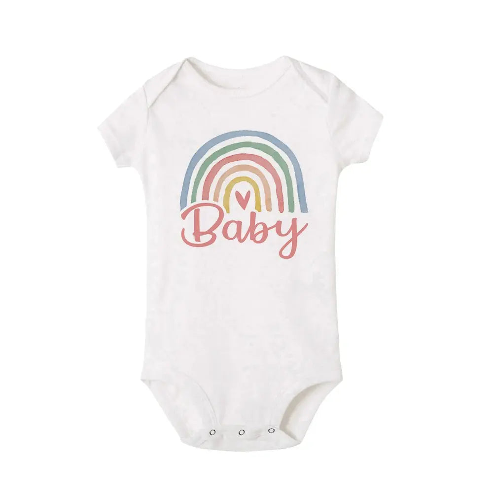 Rainbow Family Matching Outfit Dad Mom and Me Family Shirt Fashion Baby Bodysuits Brother Sisters Family Life Outfits Look Nova Trendz