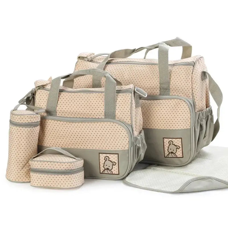 5pcs/set Large Capacity Baby Bag for Mom Travel Stroller Organizer Baby Diaper Bag Mummy Maternity Newborn Accessories Bag Nova Trendz