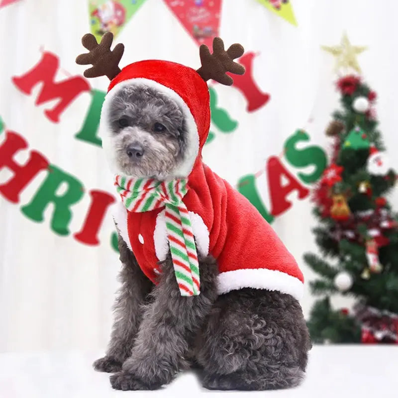 Christmas Dog Clothes for Small Medium Dogs Pet Costume Chihuahua Pets Hoodies Warm New Year Dog Clothing Yorkshire - Nova Trendz
