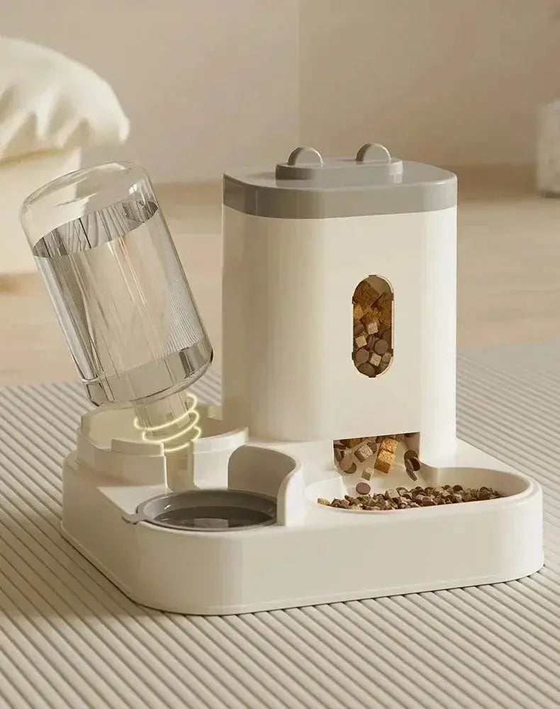 Automatic Feeder Dog Cat Food Bowl With Water Fountain Large Capacity Pet Food Storage Dispenser Container Puppy Pet Accessories - Nova Trendz