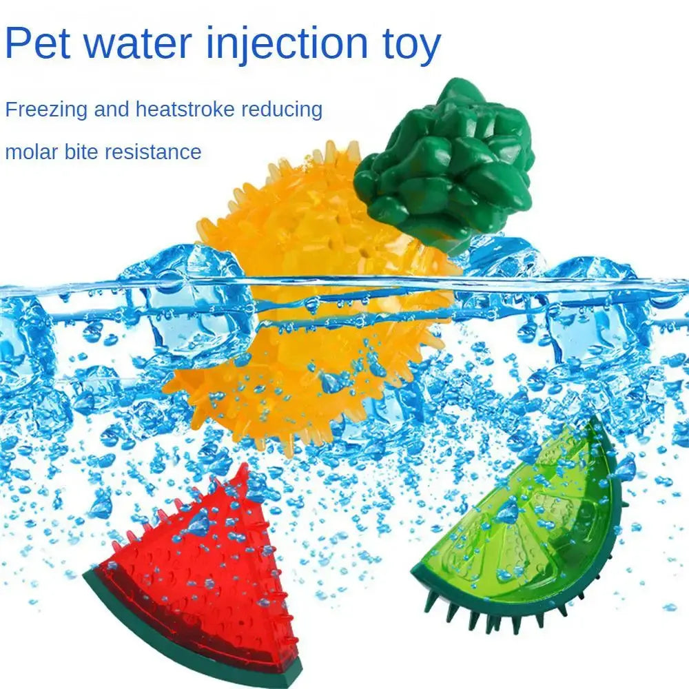 Pet Cooling Chew Toy Reusable Dog Cat Toy Teething Summer Cooling Watermelon Pineapple Lemon Durable Ice Frozen Fruit Shape Toys - Nova Trendz