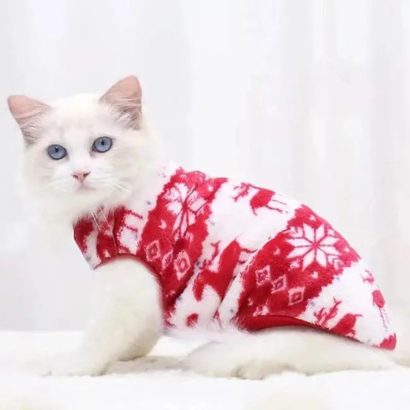 Cartoon Fleece Pet Cat Clothes Winter Warm Pet Dog Vest Puppy Cat Sweater Dog Clothes For Small Dogs Cats Coat Jacket Pet Outfit - Nova Trendz