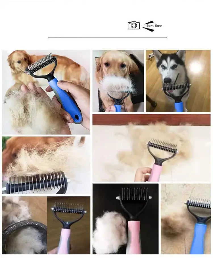 Pet Hair Straightener Groomer Anti-Knotting Floating Hair Removal Tool for Cats And Dogs Pet Comb - Nova Trendz