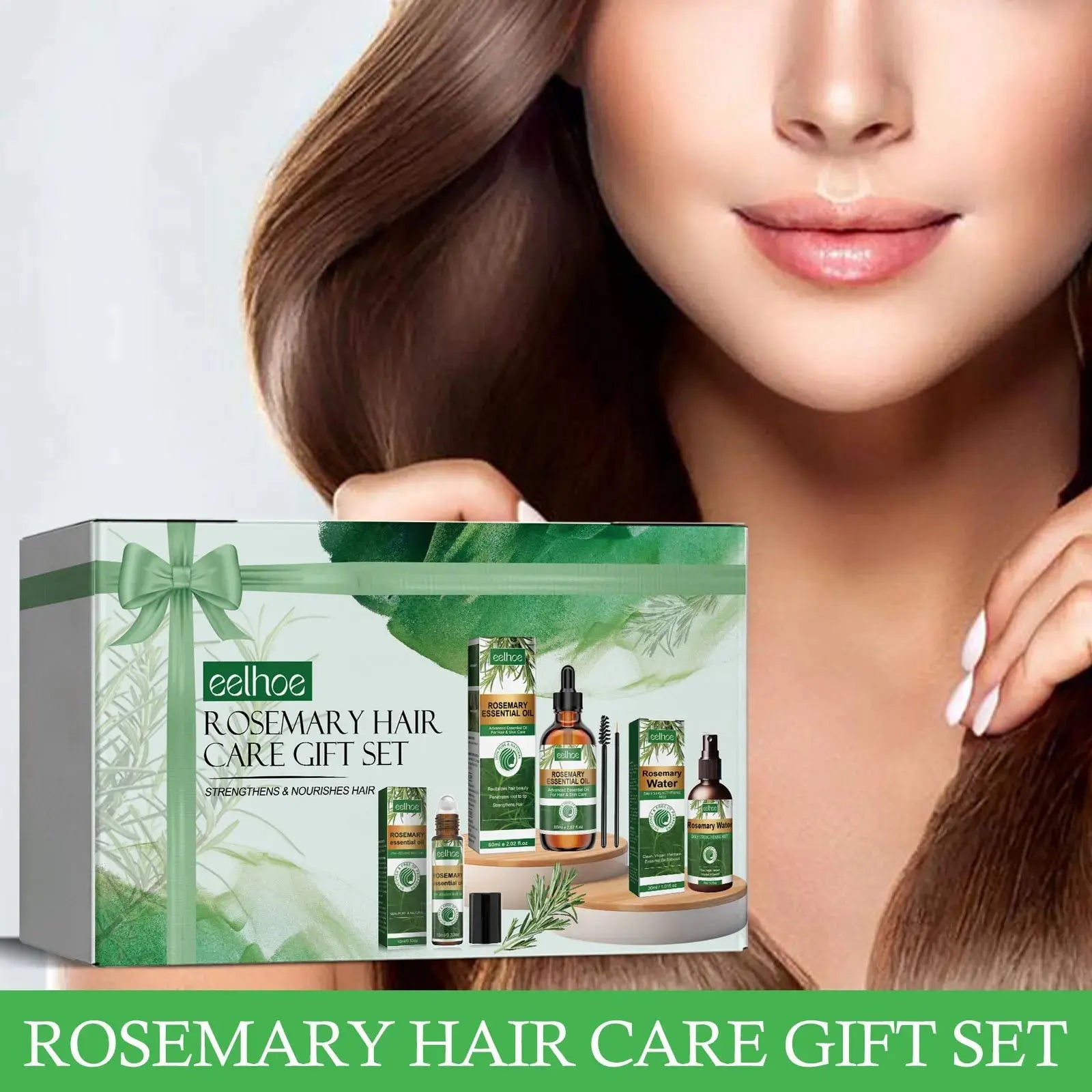 Rosemary Hair Care Set Contains Rosemary Hair Roller Hair Spray Essential Oil Nourish Hair Soft Fluffy Strong Moisturizing Root Nova Trendz
