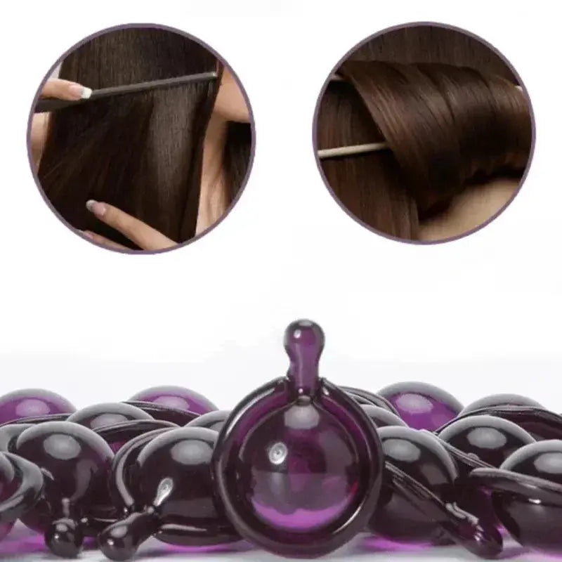 Hair Vitamin Capsule Keratin Oil Fast Restore Soft Smooth Shiny Hair Care Nourish Repair Hair Damaged Splitting Treatment Produc - Nova Trendz