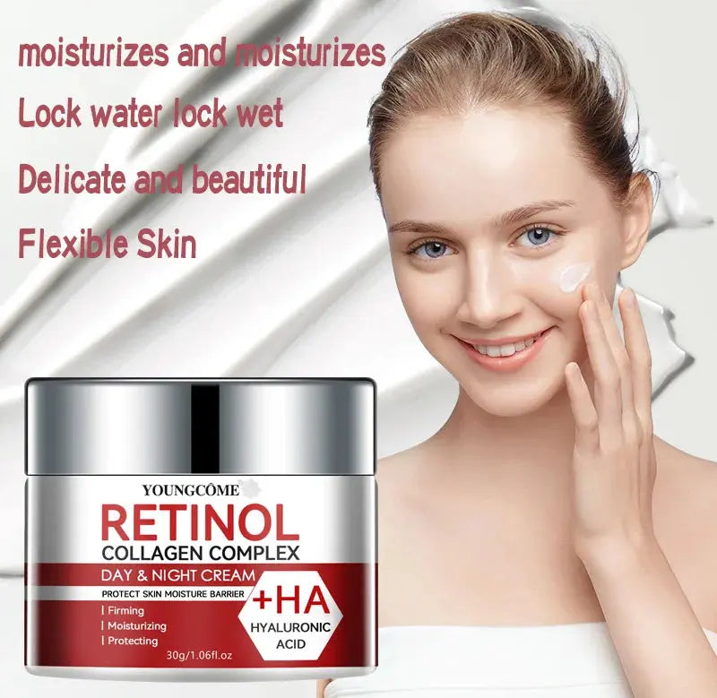 Retinol Collagen Facial Care Moisturizing Cream Deep Hydration  Suitable for dry Aging Face Cream Moisturizing Skin Repair - Nova Trendz