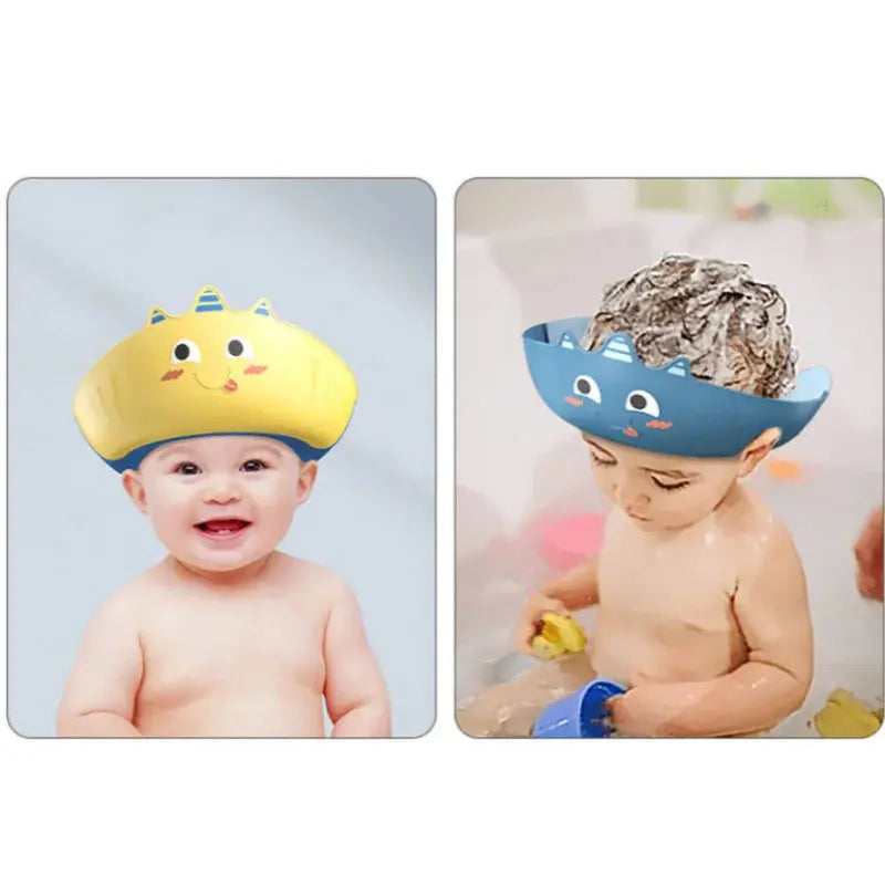 Baby Bath Caps Goods Infant Ear Protection Kids Shampoo Shield Bath Head Cover Baby Shower Cap Adjustable Hair Wash Hat Nova Trendz