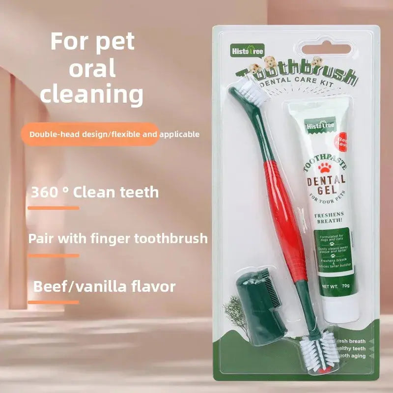 Pet Toothpaste for Dog Cats Beef Flavor Dental Care Gel Breath Freshening Safe Teeth Cleaning Professional Oral Hygiene Solution Nova Trendz