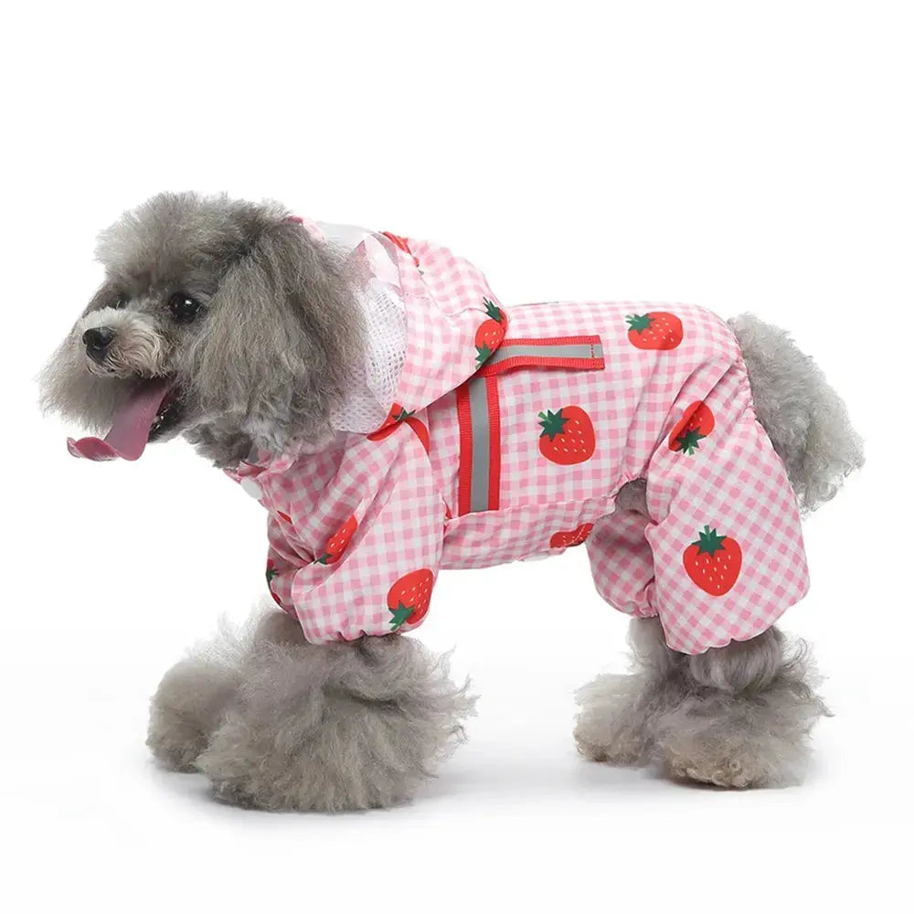 Dog Raincoat Dog Hooded Poncho 4 Legs Dog Rain Jacket with D Leash Ring Waterproof Dog Rain Clothes for Small Medium Dogs Nova Trendz