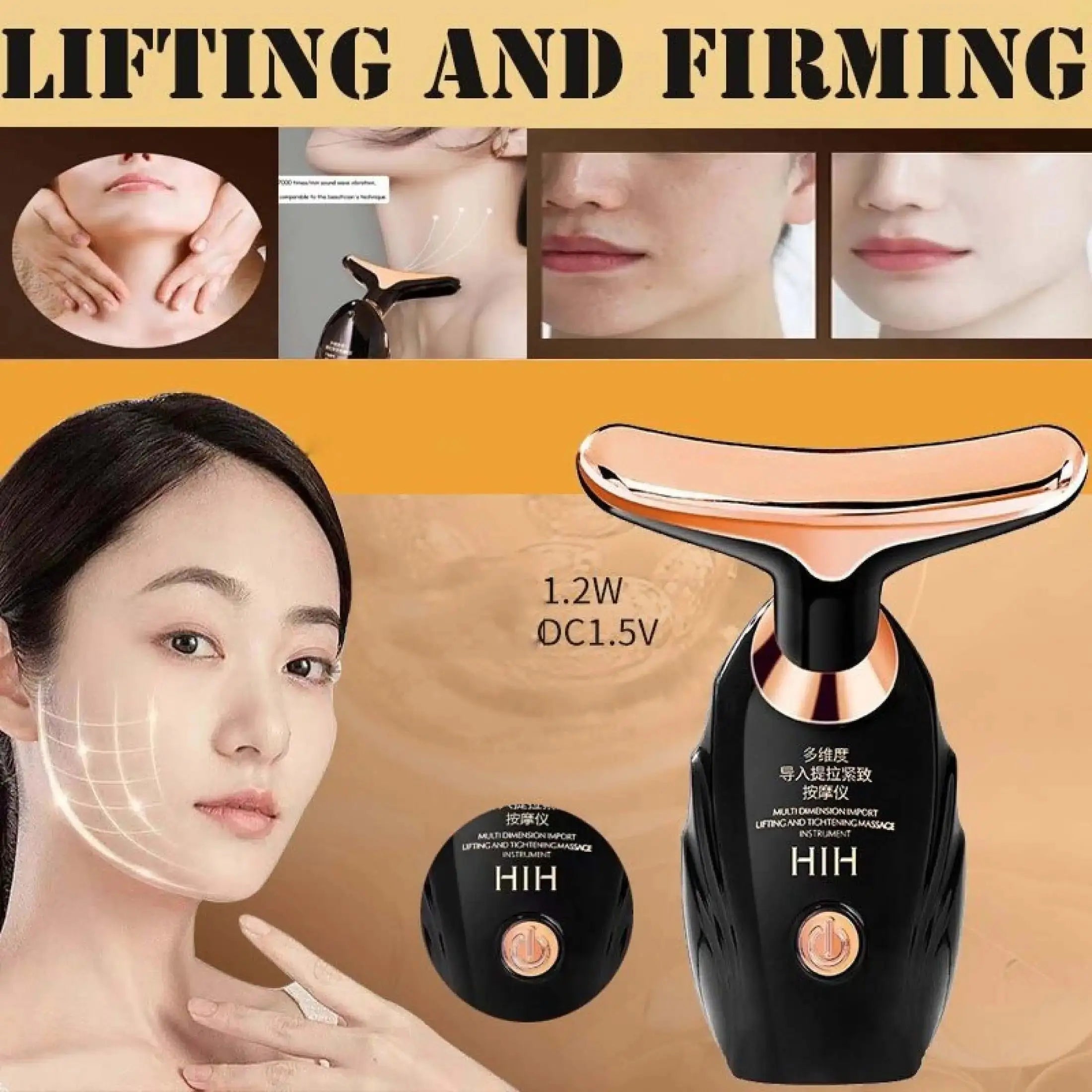 3-in-1 Microcurrent Facial Massager for Face, Neck & Eye Area Nova Trendz