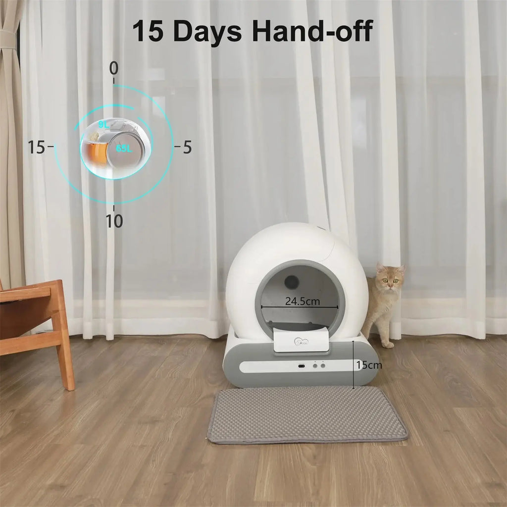 DOEL  Automatic Cat Litter Box Self Cleaning with App Control & Cat Litter Mat Smart Cat Toilet for Multiple Large Cats Nova Trendz