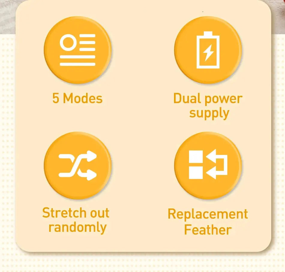 ROJECO 2 in 1 Smart Cat Toys Automatic Feather Fun Ball Toy Set For Cat Dog 5 Modes Electronic Interactive Pet Toy Accessories - Nova Trendz