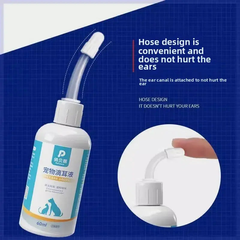 PetClear Pet Ear Drops Solution 60ml for Animal Ear Care Nova Trendz