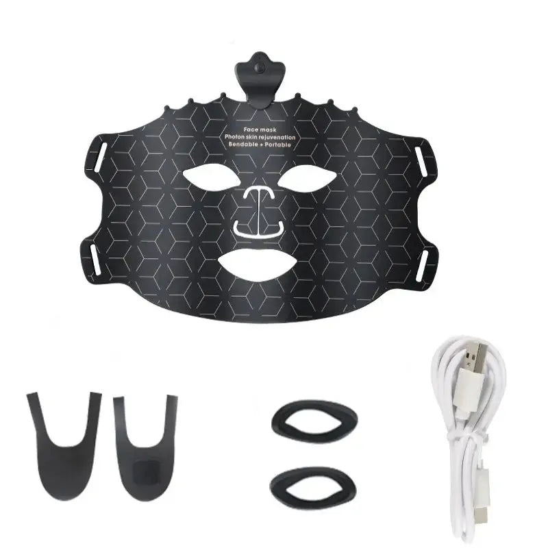 UBilli 7 Colors Silicone Led Facial Mask Light Therapy Mask Full Face 240 Lamp Beads Wirelessly Red Light Therapy Photon Mask Nova Trendz