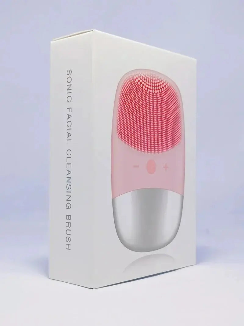 Electric Facial Cleansing Brush Silicone Sonic Face Cleaner Deep Pore Cleaning Skin Massage Intelligent Cleansing Brush Device - Nova Trendz
