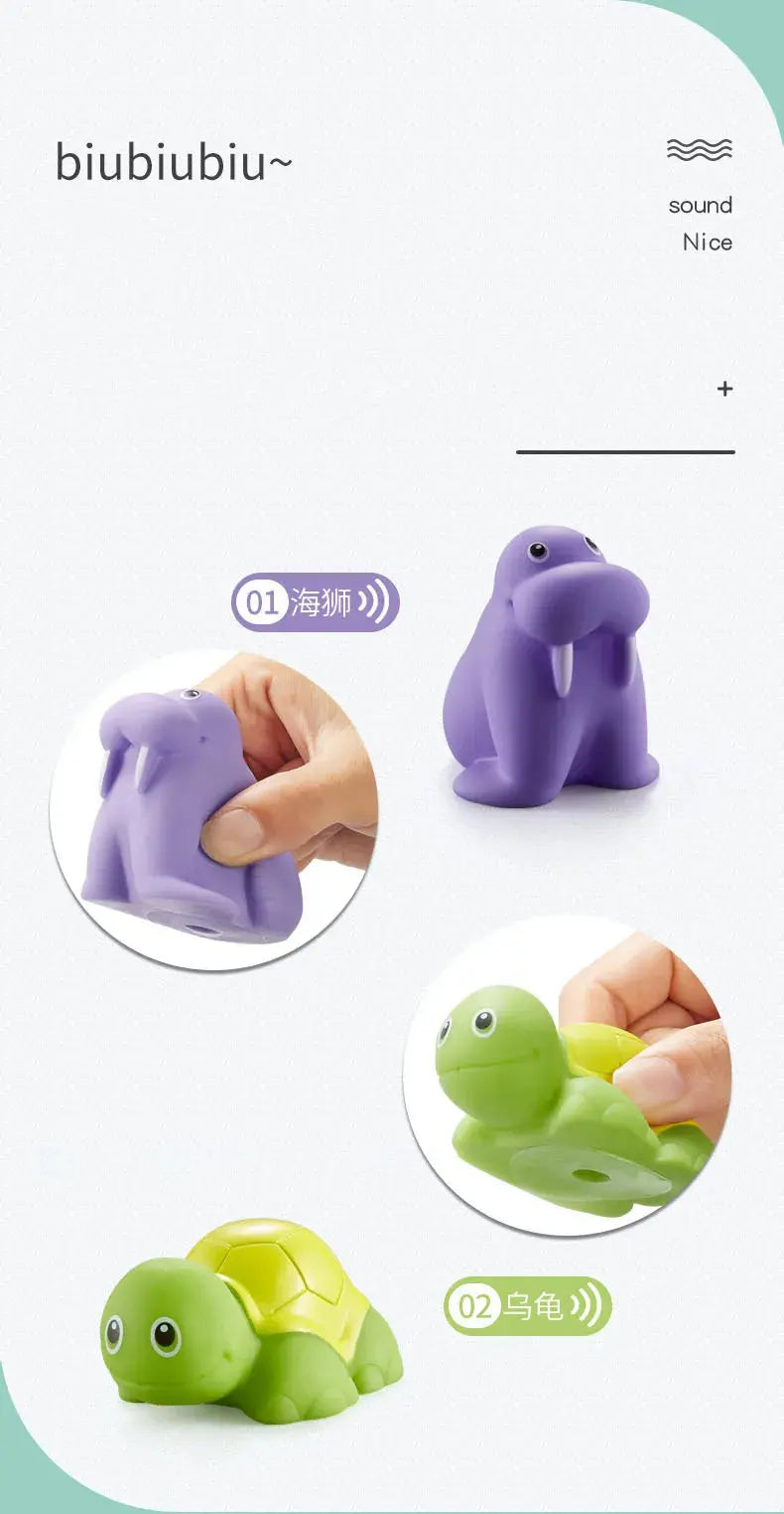 Baby Bath Toys Bathtub Colorful Toys Waterproof Bath Toys for Toddler Infant Boys Girls 0~3years Gift Nova Trendz