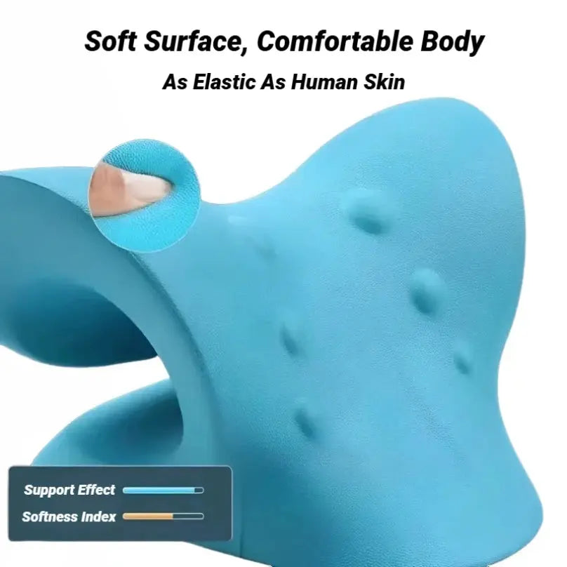 C-Type Neck Shoulder Relaxer Cervical Spine Stretch Muscle Relaxation Traction Device Massage Pillow Correction Chiropractic Nova Trendz