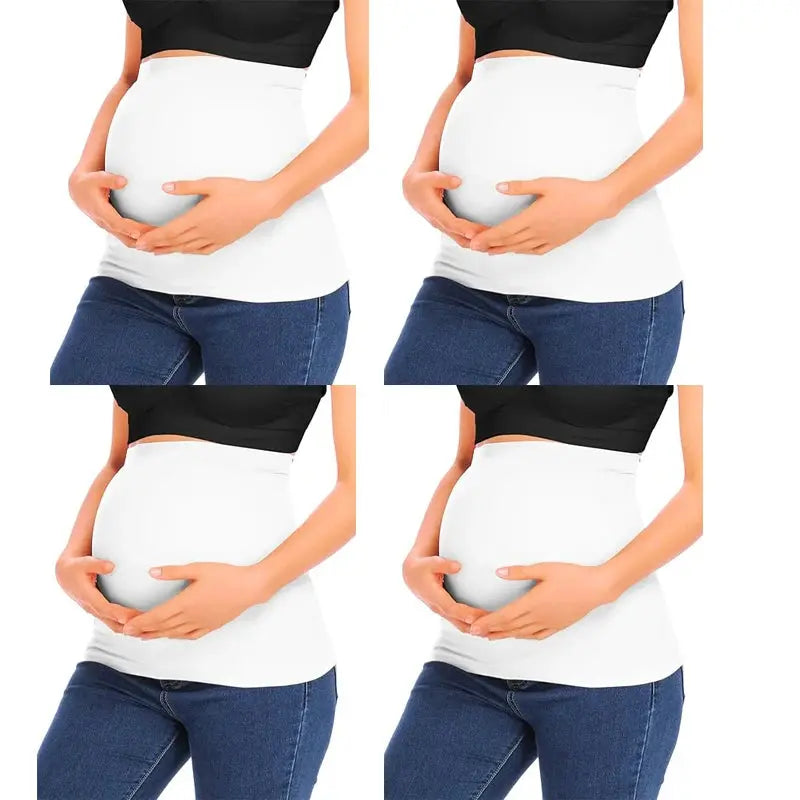 4packs Belly Band for Pregnancy,Maternity Pants and Jeans Extender for All Trimesters and Including Post Pregnancy Prenatal Care Nova Trendz