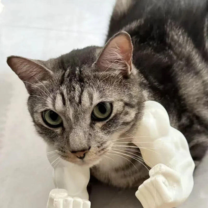 Cat Muscle Arms With Muscle 3D Printed Funny Cat's Neck Giant Arm Creative Arm For Pet Cosplay Halloween Costume Party Accessory