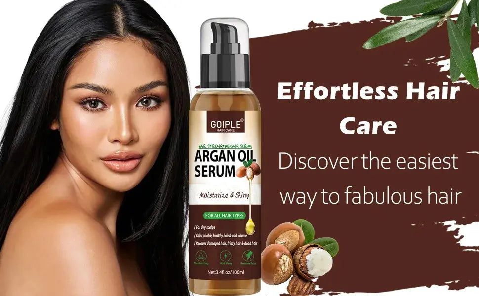 100ml Argan Oil Hair Serum Moisturizing Shiny Remove Frizz Conditioner Repair Damaged Hair and Restore Hairs Gloss Essential oil Nova Trendz