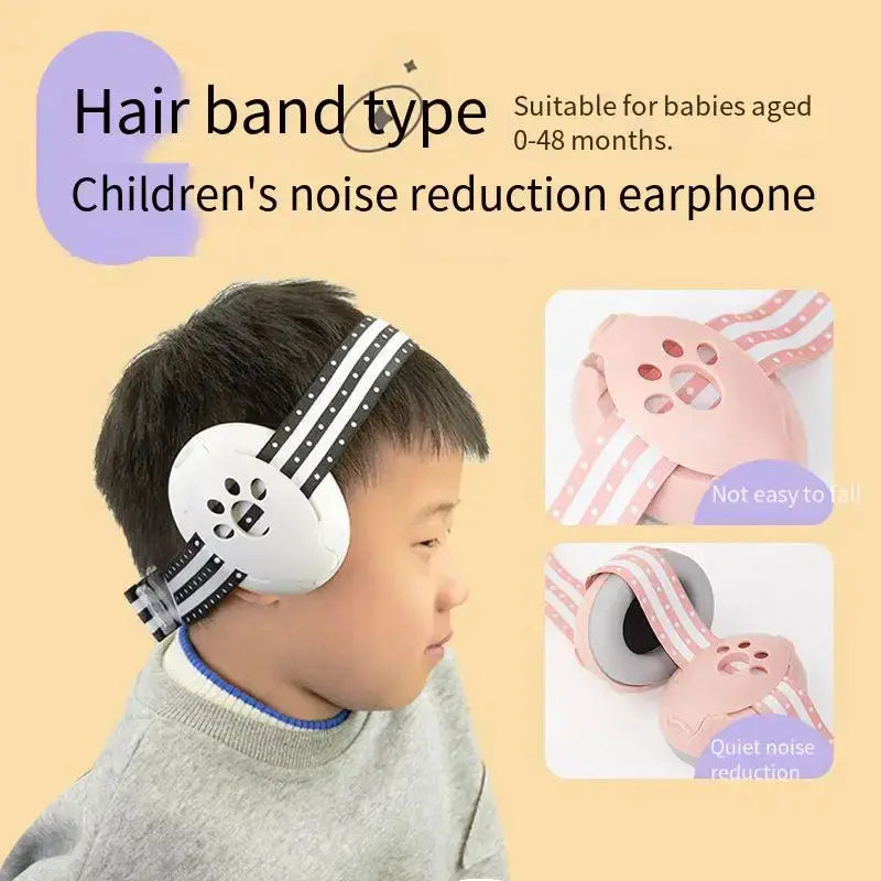 Baby Earmuff Mini-headset Adjustable Noise-proof Ear Protection Kids' Outdoor Sleep and Airplane Anti-noise Earmuffs Nova Trendz