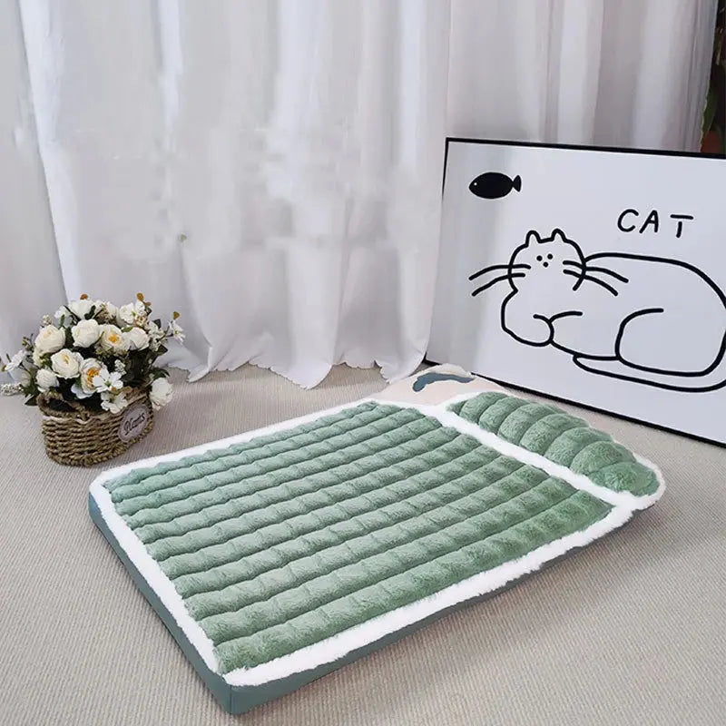 Winter Dog Bed Removable Washable Pet Dog Mat Sofa For Small Medium Large Dogs Cushion Protect Cervical Pet Mat - Nova Trendz
