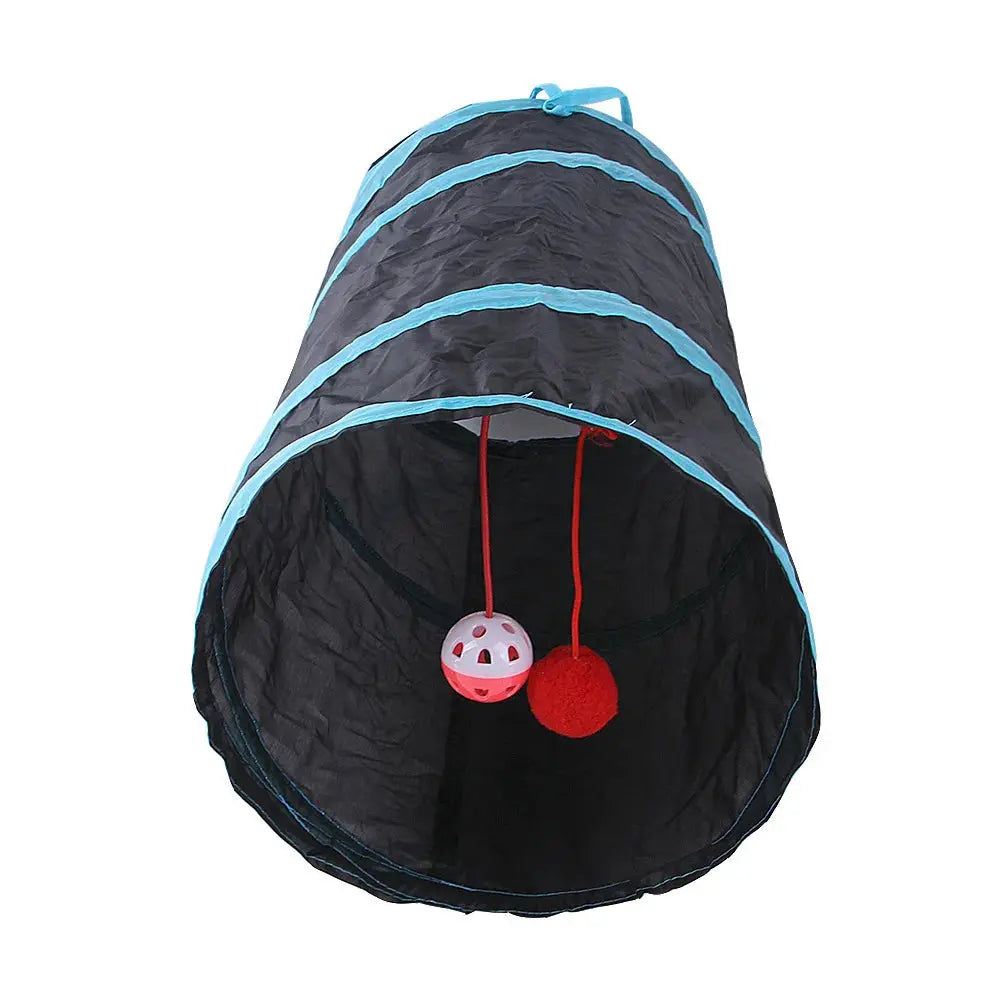 Cat Tunnel Pet Supplies Cat S T Pass Play Tunnel Foldable Cat Tunnel Cat Toy Breathable Drill Barrel for Indoor loud paper - Nova Trendz