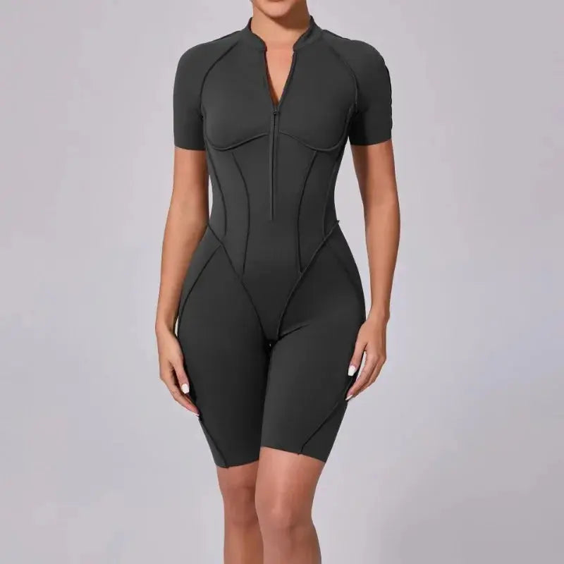 New Seamless Yoga Jumpsuits Sports Fitness Hip-lifting Backless Skinny Zipper One-Piece Workout Clothing Gym Bodysuit for Women - Nova Trendz