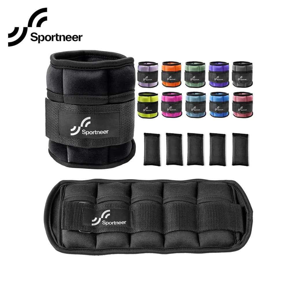 Sportneer Adjustable Ankle Weights 1Pair 10lb Leg Weight Straps for Women Men Weighted Ankle Weights Set for Gym Fitness Workout Nova Trendz