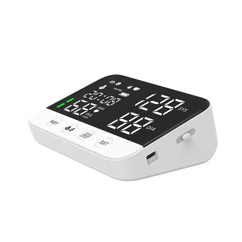 Blood Pressure Monitor Arm Cuff Tensiometer Tonometer Digital Voice Sphygmomanometer Electronic Medical BP Monitors Rechargeable Nova Trendz