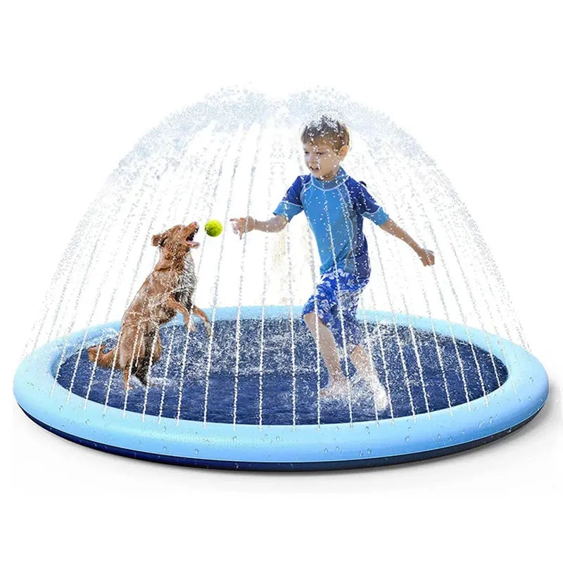 Dog Water Play Mat Splash Pad PVC Interactive Pet Toy for Outdoor Summer Cooling Fun Reusable Crawling Mat Nova Trendz
