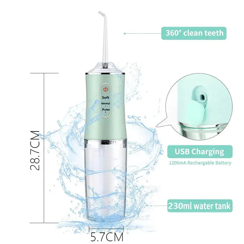 Professional Flossing Portable Electric 4Nozzle Toothbrush Combo Tonsil Stone Remover Family Oral Irrigator Water Dental Flosser Nova Trendz
