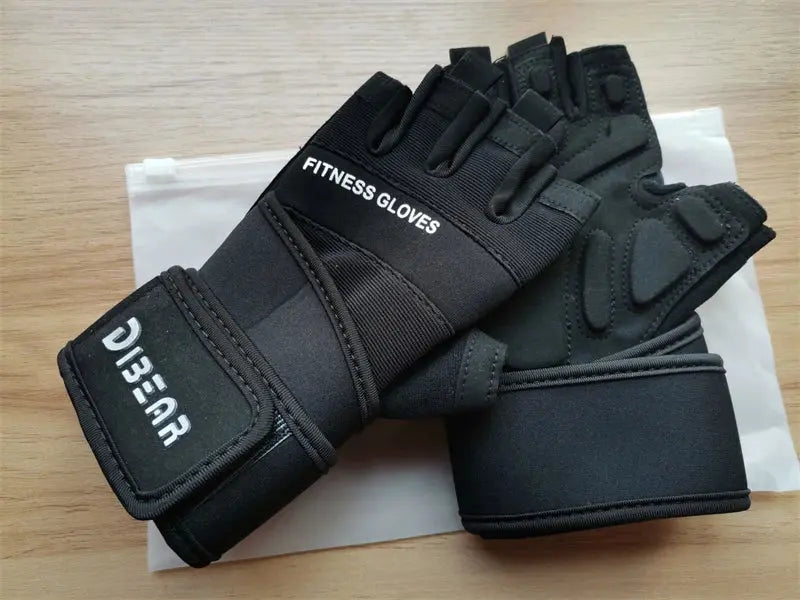 Half Finger Bodybuilding Gym Gloves Weightlifting Dumbbell Kettlebell Training Workout Fitness Gloves For Man  Women Nova Trendz