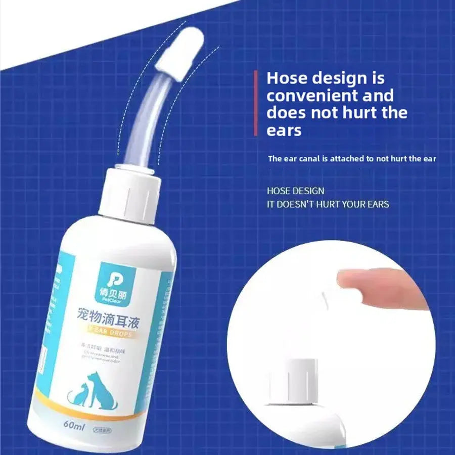 PetClear Pet Ear Drops Solution 60ml for Animal Ear Care Nova Trendz