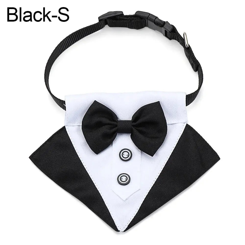 For Large and Medium Dogs Tuxedo Dog Suit and Bandana Set Dogs Tuxedo Suit Dog Prince Bow Tie Shirt Formal Dog Weeding Attire Nova Trendz