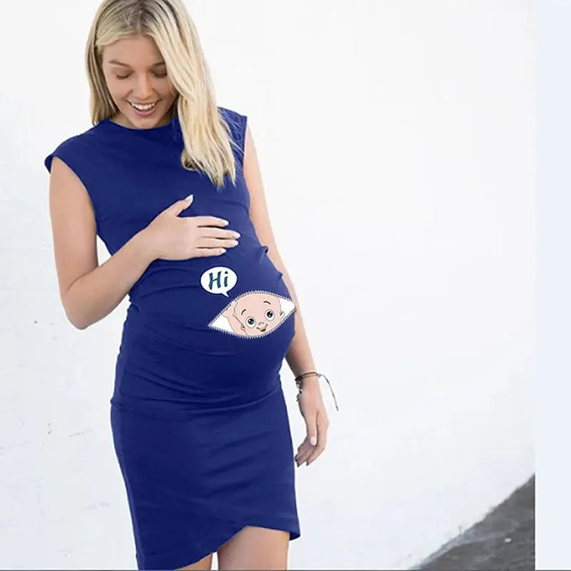 Cute Maternity Dress Loose Casual Dress Women Maternity Clothes Plus Size Pregnant Woman Maternity Dress Nova Trendz
