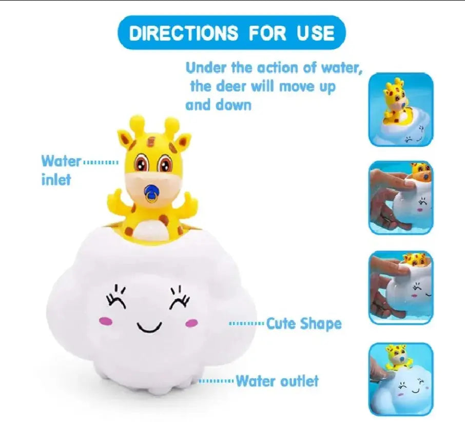 Baby Bath Toy, Bathing Cute Swimming Water Spraying Clouds Shower Bath Toy For Kids Water Playing Toy - Nova Trendz
