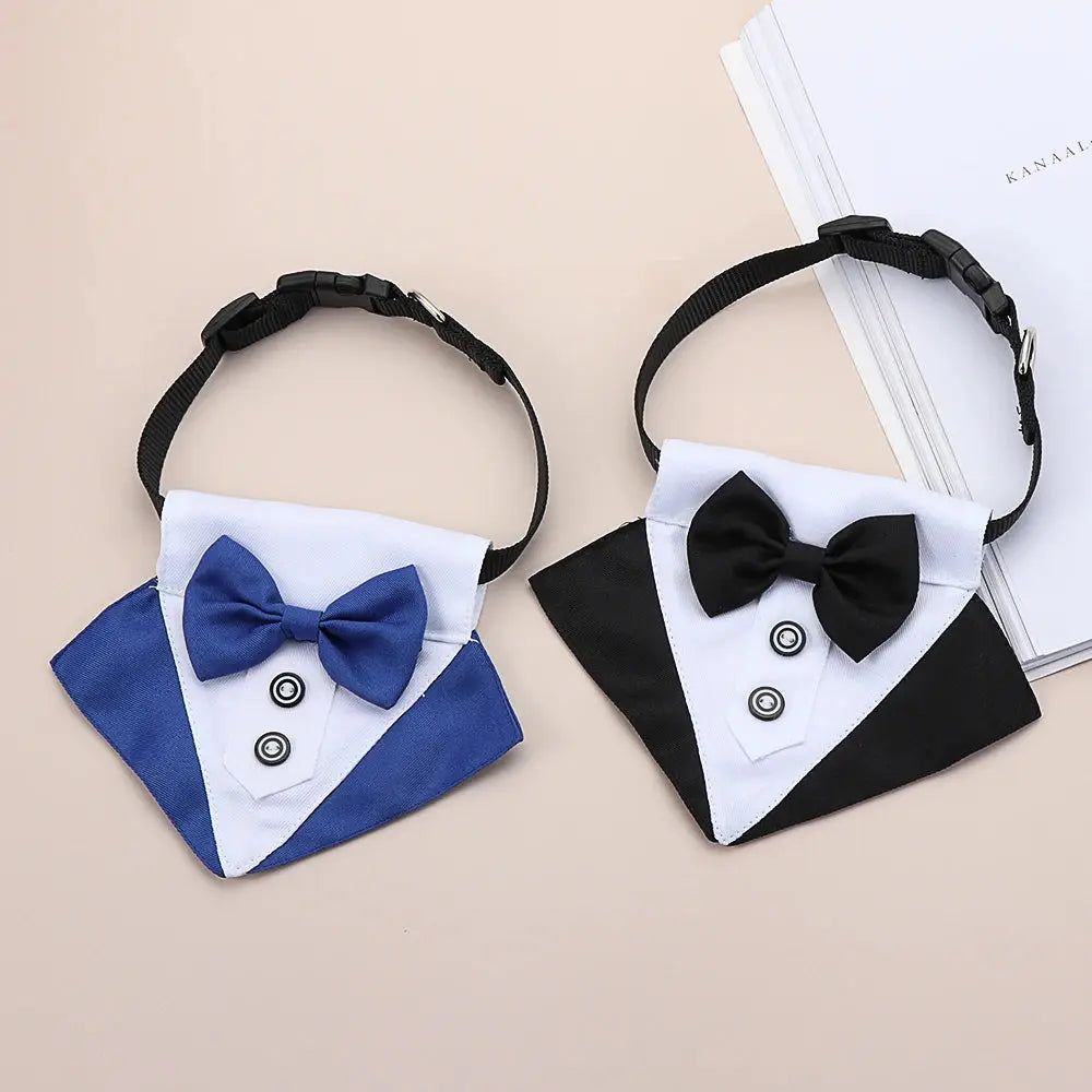 For Large and Medium Dogs Tuxedo Dog Suit and Bandana Set Dogs Tuxedo Suit Dog Prince Bow Tie Shirt Formal Dog Weeding Attire Nova Trendz