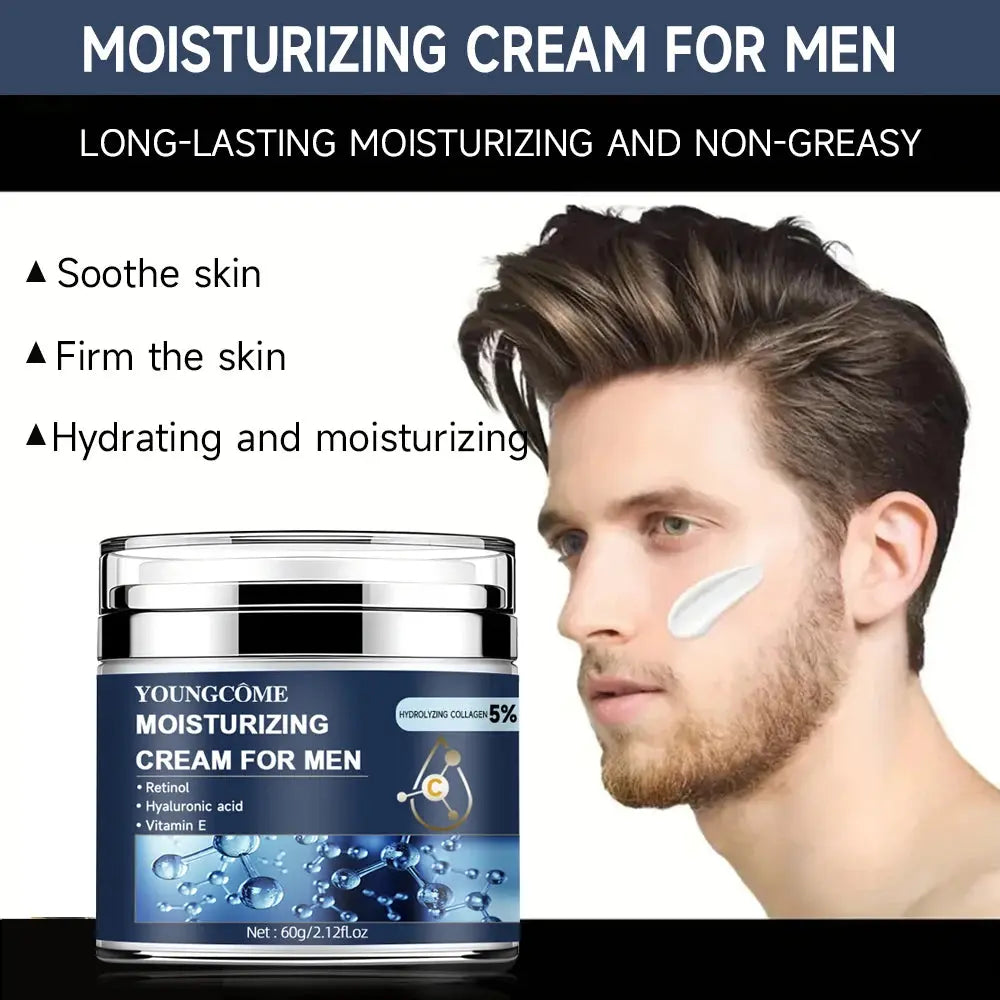Men's Collagen moisturizing cream with retinol and vitamins, Anti-wrinkle Repair,fade fine lines,hyaluronic acid facial skincare - Nova Trendz