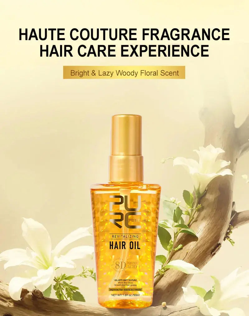 PURC Argan Hair Oil for Smooth, Soft & Shiny Hair PURC Moroccan Argan Oil Hair Serum - Nova Trendz