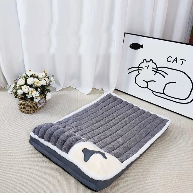 Winter Dog Bed Removable Washable Pet Dog Mat Sofa For Small Medium Large Dogs Cushion Protect Cervical Pet Mat - Nova Trendz
