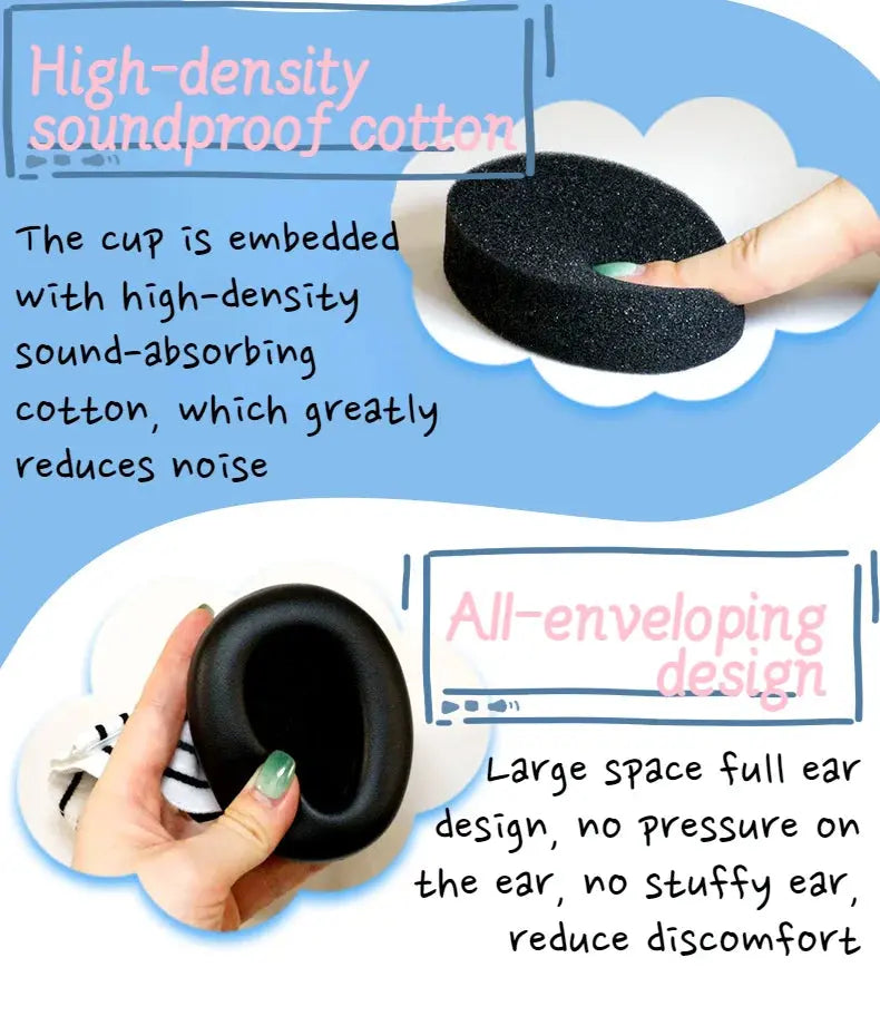 Baby Earmuff Mini-headset Adjustable Noise-proof Ear Protection Kids' Outdoor Sleep and Airplane Anti-noise Earmuffs Nova Trendz
